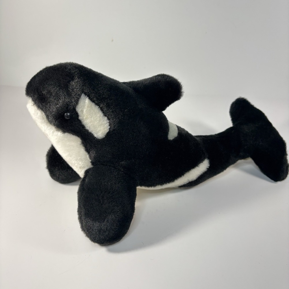 Vintage SeaWorld Shamu Orca Killer Whale Plush Toy Stuffed Animal Ocean Cute Y2K